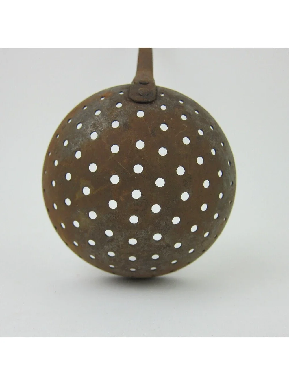 Antique Primitive Metal Sieve Ladle Long Handled Strainer Farmhouse Kitchen